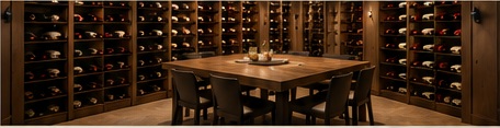 Luxury custom wine cellar
