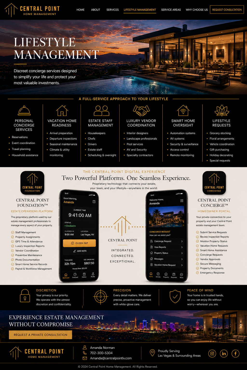 Central Point Lifestyle Management page